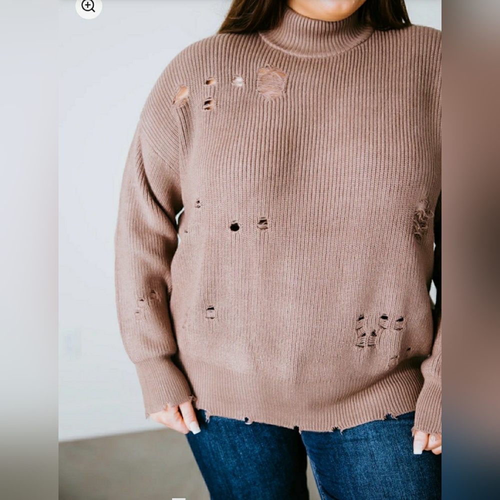 LILY & LOTTIE ETTIE DISTRESSED SWEATER by CHELSEA DEBOER - Picture 9 of 12